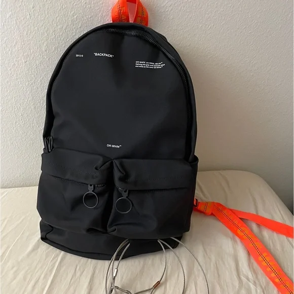 Off white black tap&wire backpack Outdoor Nylon Backpack in BLACK - NO COLOR for Men | Off-White™ main image 2